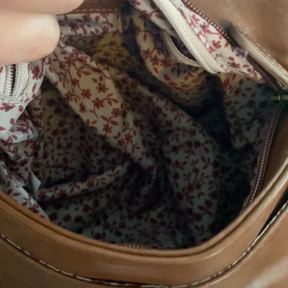 Joy Susan Brown Leather Crossbody Bag Purse EUC - Picture 6 of 8